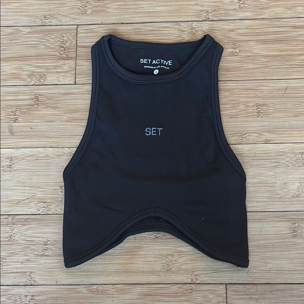 Set Active - Espresso Sculptflex High Neck Angle Bra